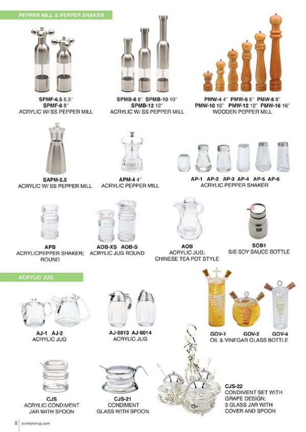 Horeca-Peppeer-Mill-Pepper-Shaker-Acrtlic-Jug